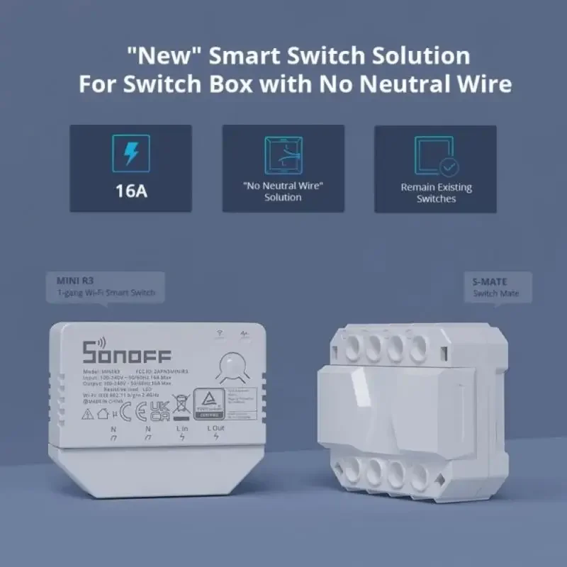 Смарт-переключатель SONOFF MINI R2/ZBMINI/телефон с голосовым управлением
