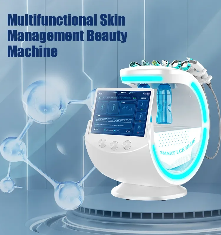 

hydrafacial machine 7IN1 hydrodermabrasion Skin Analyzer Oxygen Hydrogen Bubble hydra Facial dermabrasion face massagere