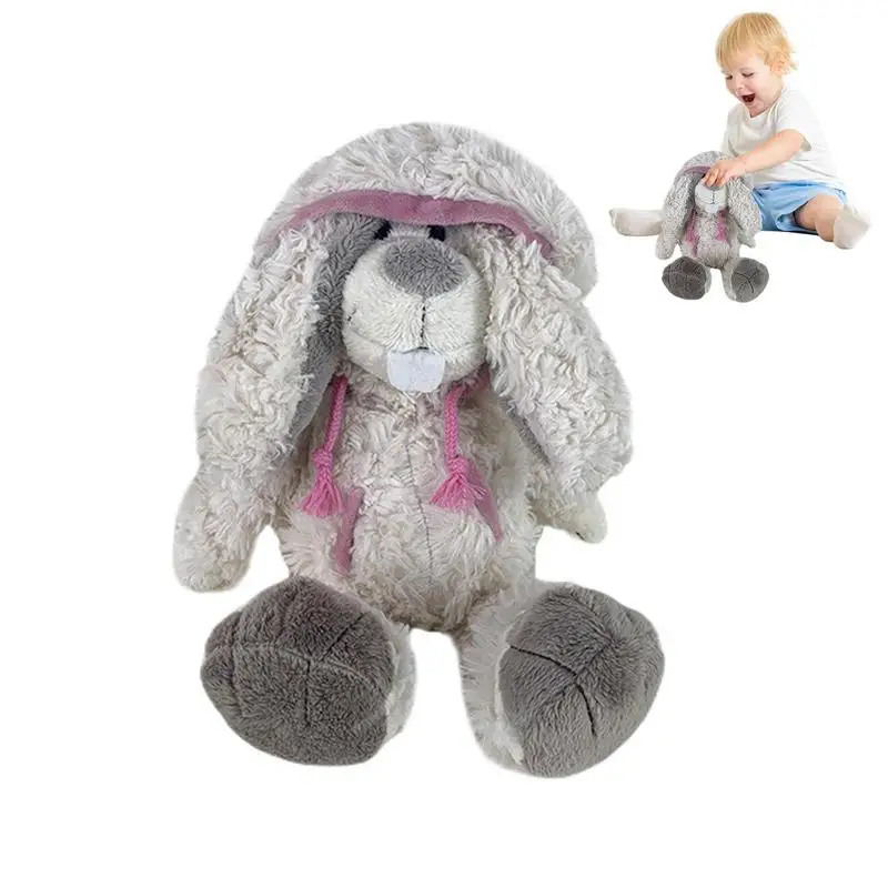 

Мягкий плюшевый кролик, милая хлопковая Набивная игрушка-животное, кролик, Huggable, Набивная игрушка-Кролик, Многофункциональная игрушка без запаха, сидение