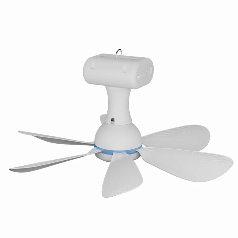 

F3MA Rechargeable Canopy Fan Portable Ceiling Fan For Outdoor Canopy Tent Gazebos Fan Remote Control 2 Speed LED Light