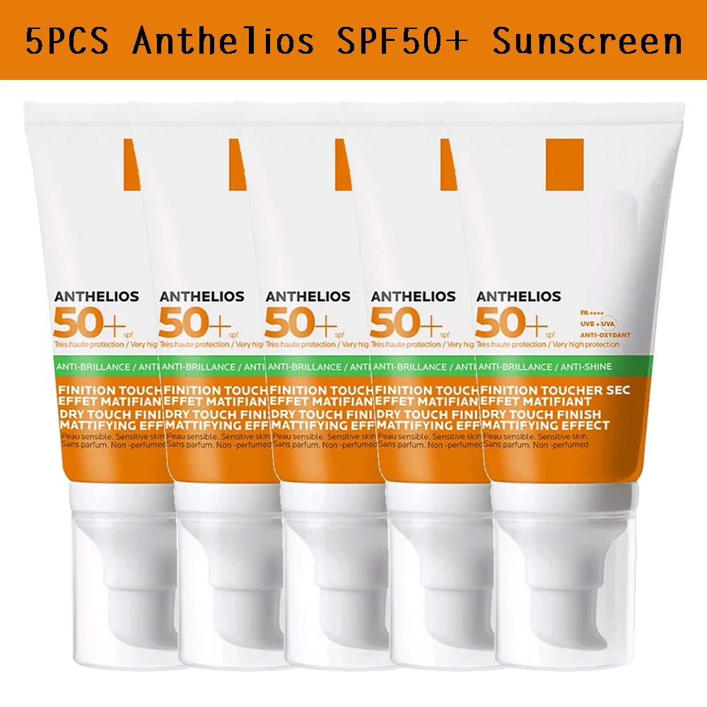 

5PCS Original Anthelios SPF50+ Sunscreen 50ml Rapid Absorption Gentle Non-greasy Waterproof Prolonged Protection Oil-Control