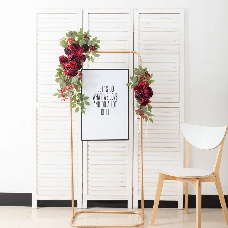 2 Шт. Искусственные Угловые Треугольные Цветы В Стиле Ретро Гирлянда Свадебная