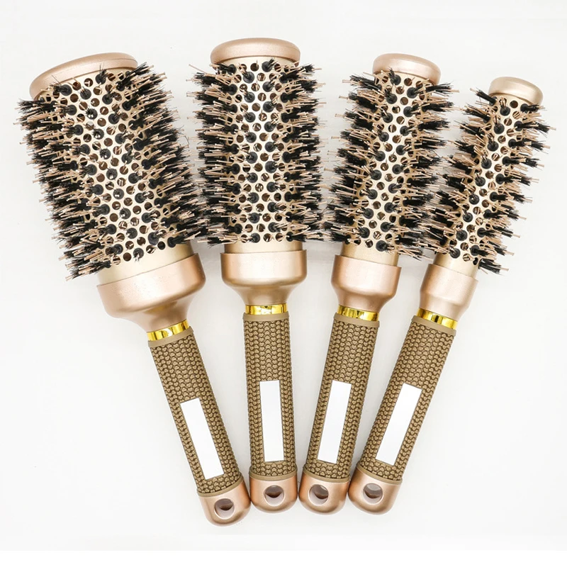 

1PC 4 Sizes Professional Salon Styling Tools Round Hair Brush Hairdressing Curling Hair Brushes Ceramic Barrel Comb for Blow Dry