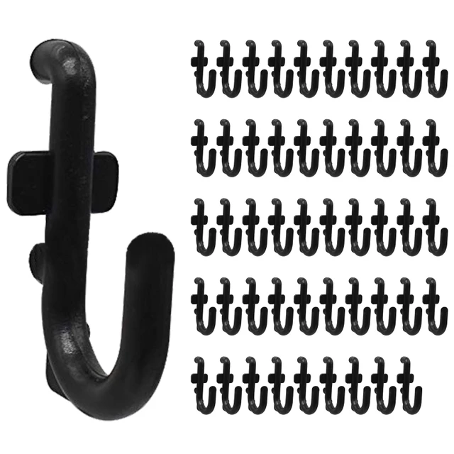50 Pcs/100 Pcs Black Pegboard J Style Hooks Heavy Duty Plastic J Shape Peg  Hook Peg Board Tool Organizer Wear-resistant - AliExpress