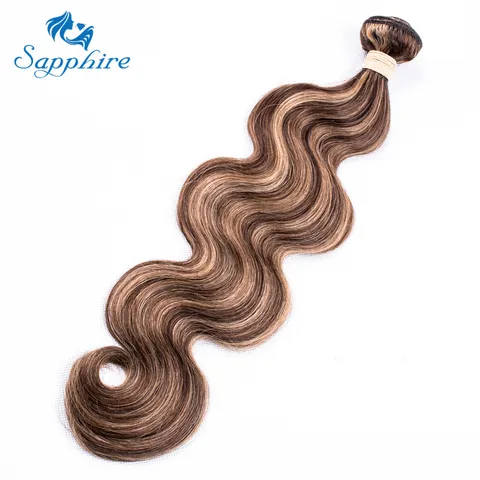 Яркий пучок индийские волнистые человеческие волосы комплект Омбре коричневые человеческие волосы пряди 1 шт. пучок Remy человеческие волосы для наращивания