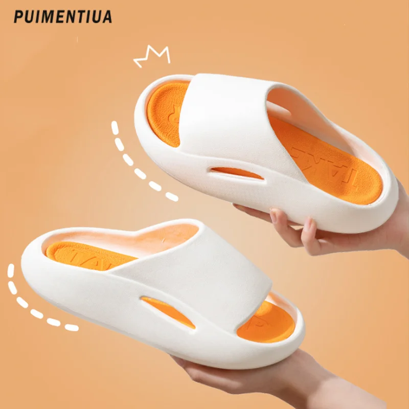 

Summer New Sneaker Slippers For Women Men Thick Bottom Platform Slides Soft Eva Hollow Unisex Sports Sandals Casual Beach Shoes
