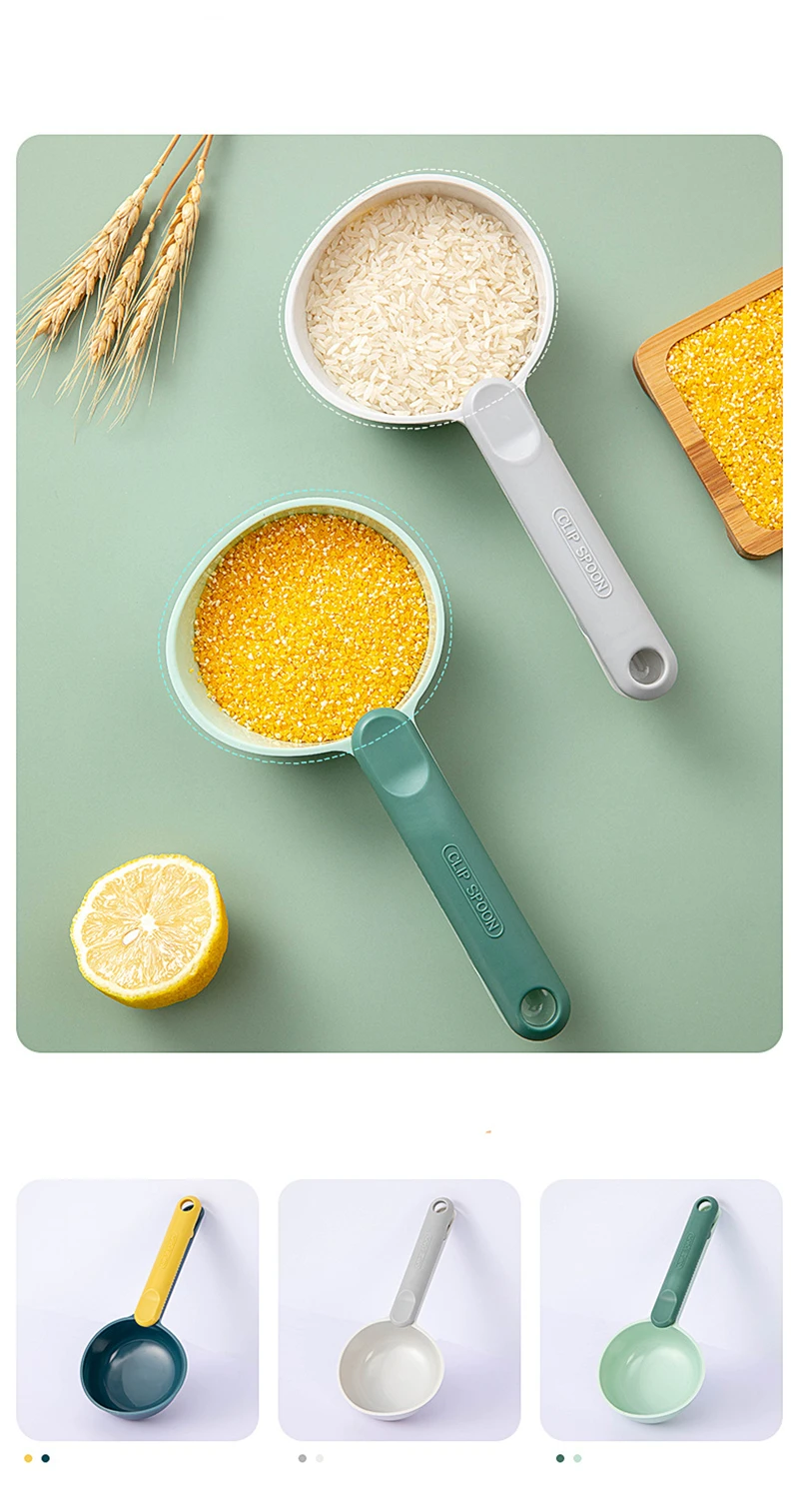 

Кухонная бытовая ложка для риса, многофункциональная мерная ложка для муки и зерна, простая ложка большой емкости