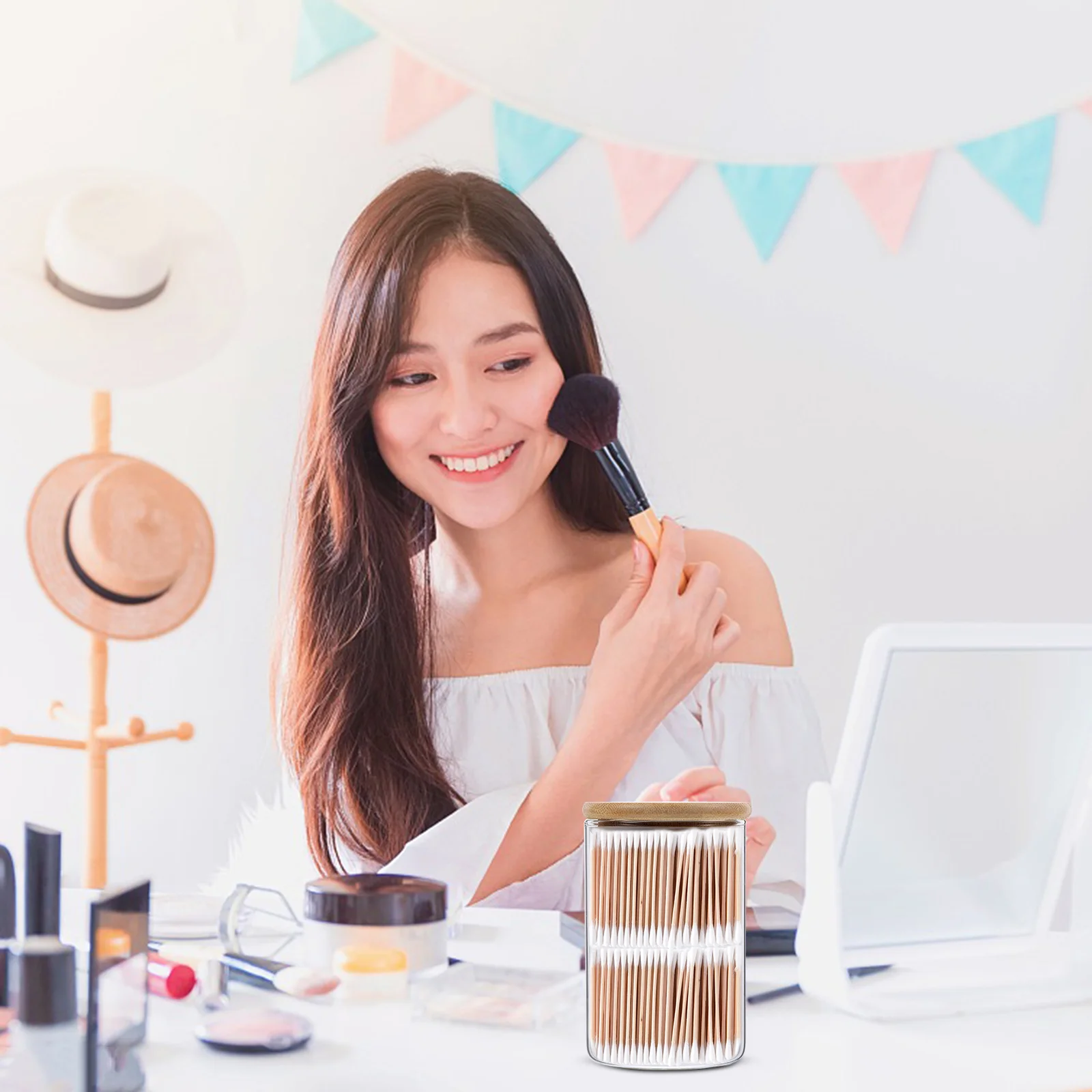 2 шт. ватный шариковый кронштейн тампон коробка для хранения подушечки