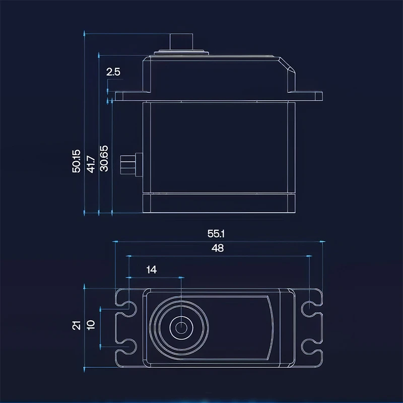 Фото Цифровые бесщеточные сервоприводы IPX8 80 кг, 180/270 градусов, цельнометаллические, для радиоуправляемых моделей №5