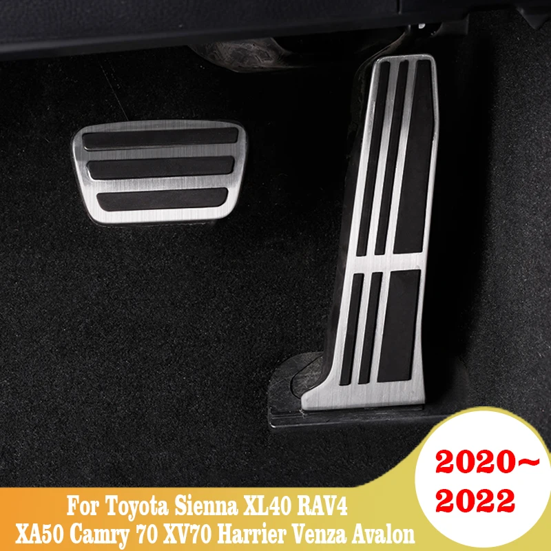 

Car Styling Brake Pedal Pad Cover For Toyota Sienna XL40 RAV4 XA50 Camry 70 XV70 Harrier Venza Avalon 2020 2021 2022 Accessories