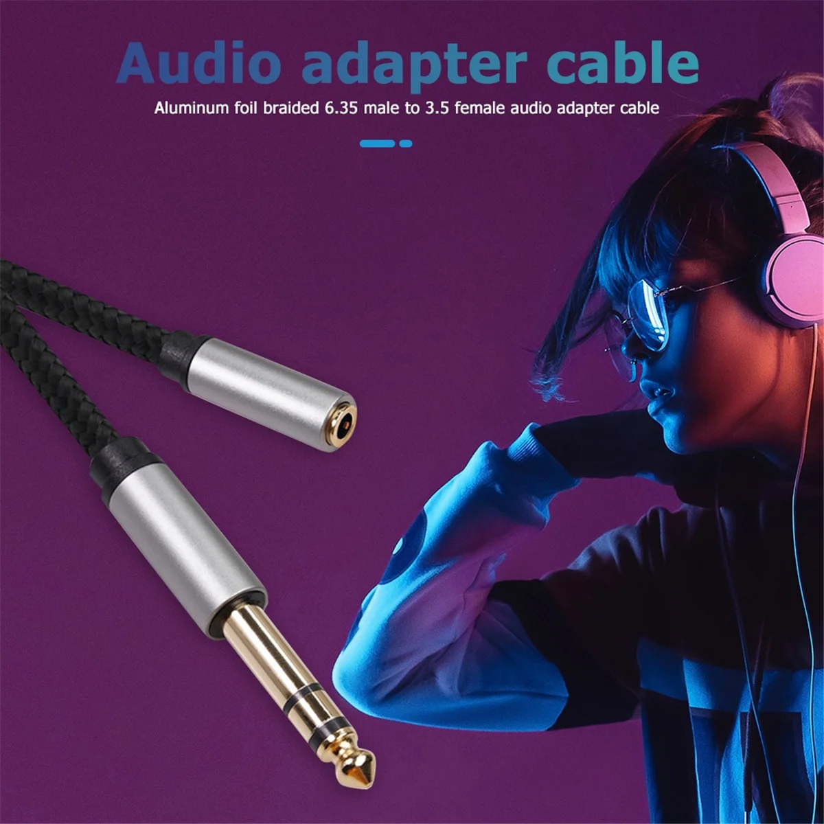 Аудио адаптер 6 35 мм 1/4 штекер до 3 5 1/8 гнездо стерео джек для усилителей гитары