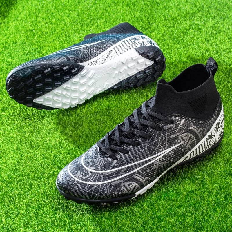 2023 New Football Boots For Men High-Top Soccer Shoes Anti-Skid Football Cleats Sport Sneakers For Kids Boy Krampon Futbol Erkek