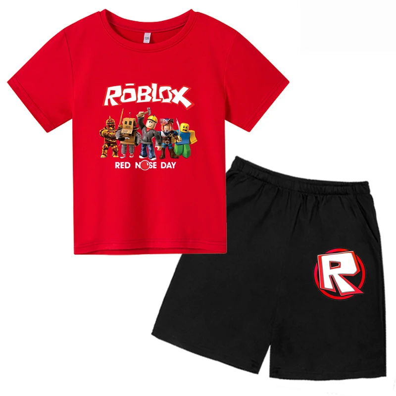 

2022 New Robloxing Printed T-Shirt Cartoon Summer Fashion Casual Cotton Robloxing Baby Boys Costume Clothes Tops Tee Suit