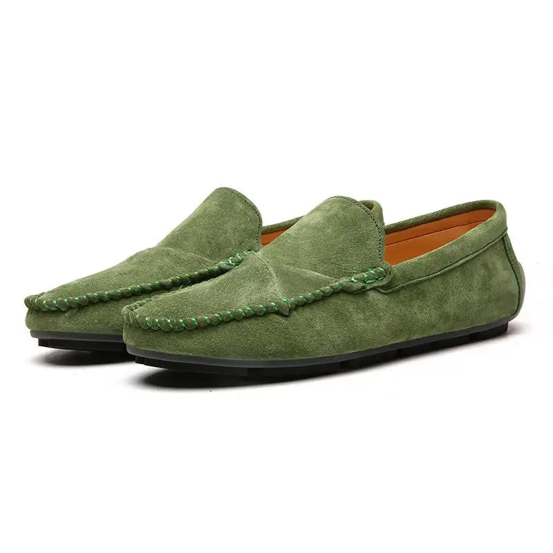 

Leather Slip-On Men's Shoes Black Red Brown Men's Loafers Summer Party Wedding Dress Shoes Soft Sneakers Driving Moccasins