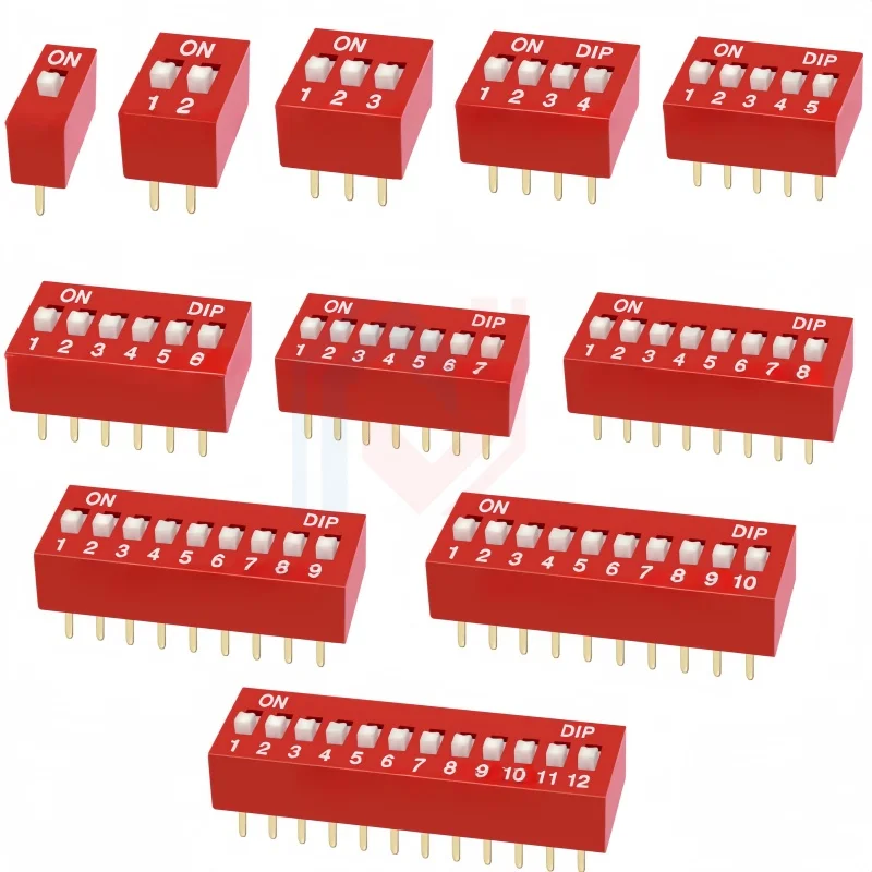

5 шт., пластиковые ползунковые переключатели 2.54 мм, 1P2P3P4P5P6P7P8P9P10P-12PIN