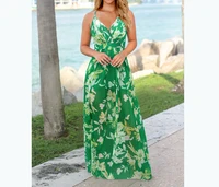 spring and summer new dress womens bohemian floral suspender dress casual sexy party dresses female lady
