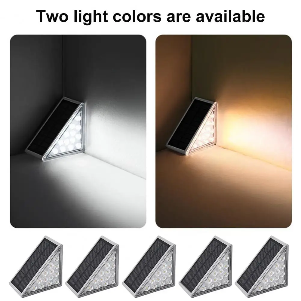 

Solar Stair Light Light-Sensor IP68 Waterproof White Warm Light 3000K 6500K Super Bright Solar Garden Light Outdoor Supplies
