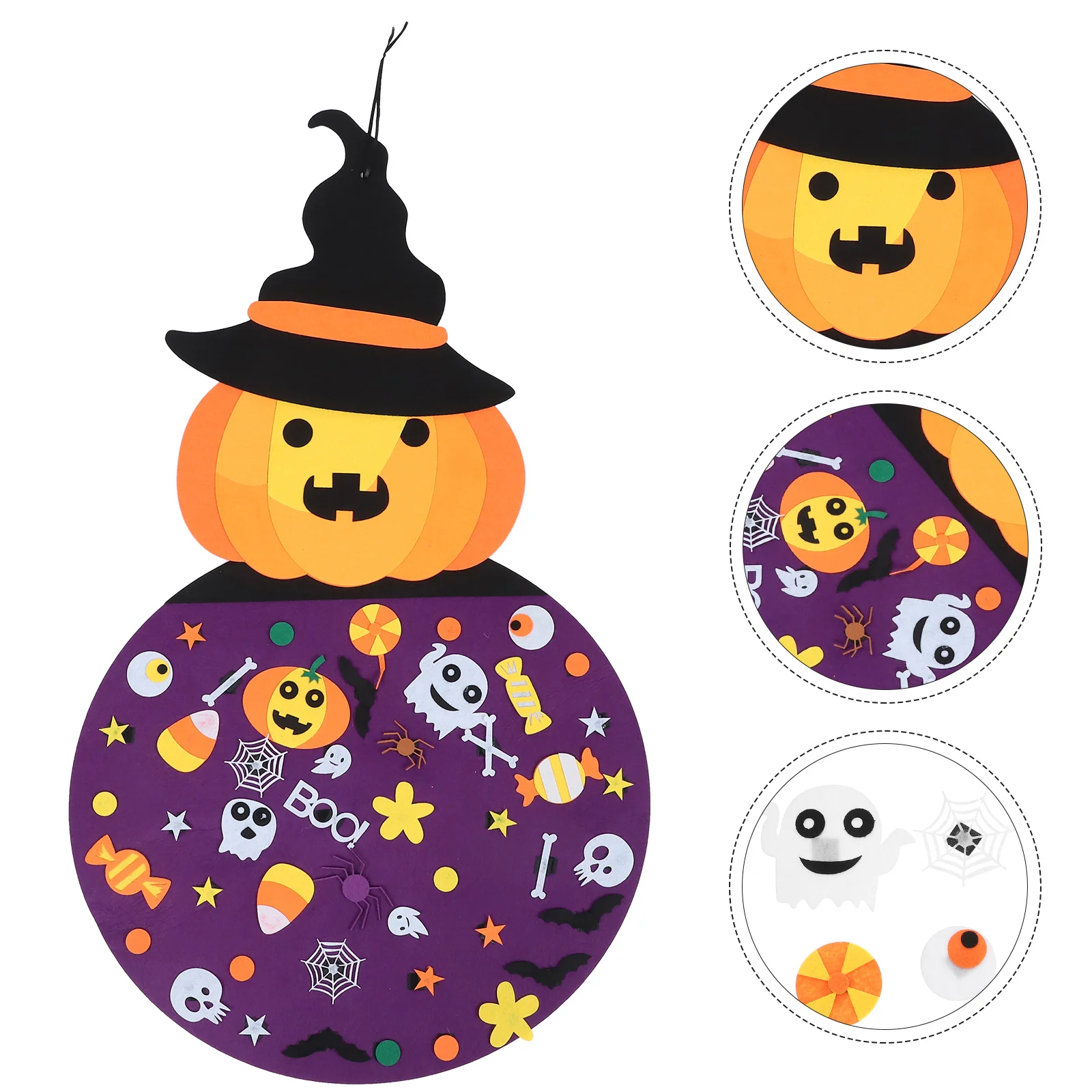 

Felt Pumpkin Pendant Home Decorations Halloween Hanging Ornament Cloth Adornment Crafts Scene Layout Festival