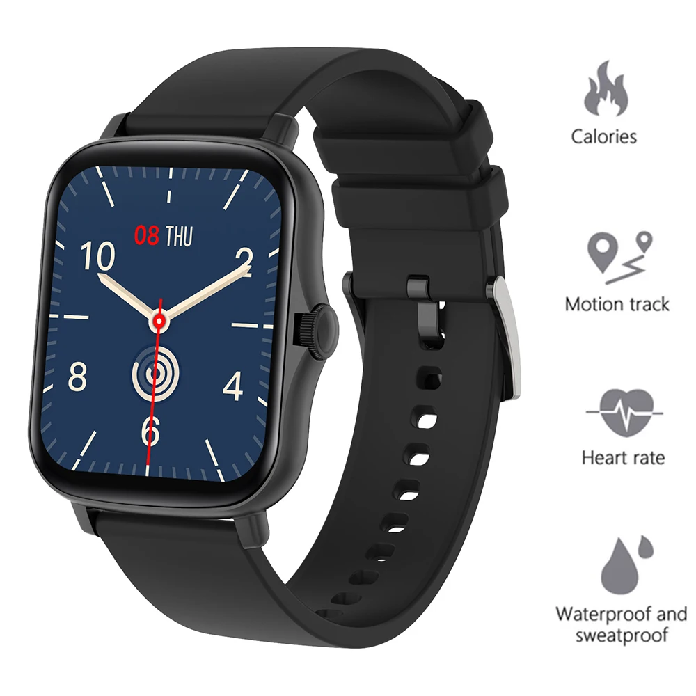 

Smart Watch Sleep Heart Rate Monitoring Multiple Sports Mode Customizable Dial Notification Reminder Date Display Wristband