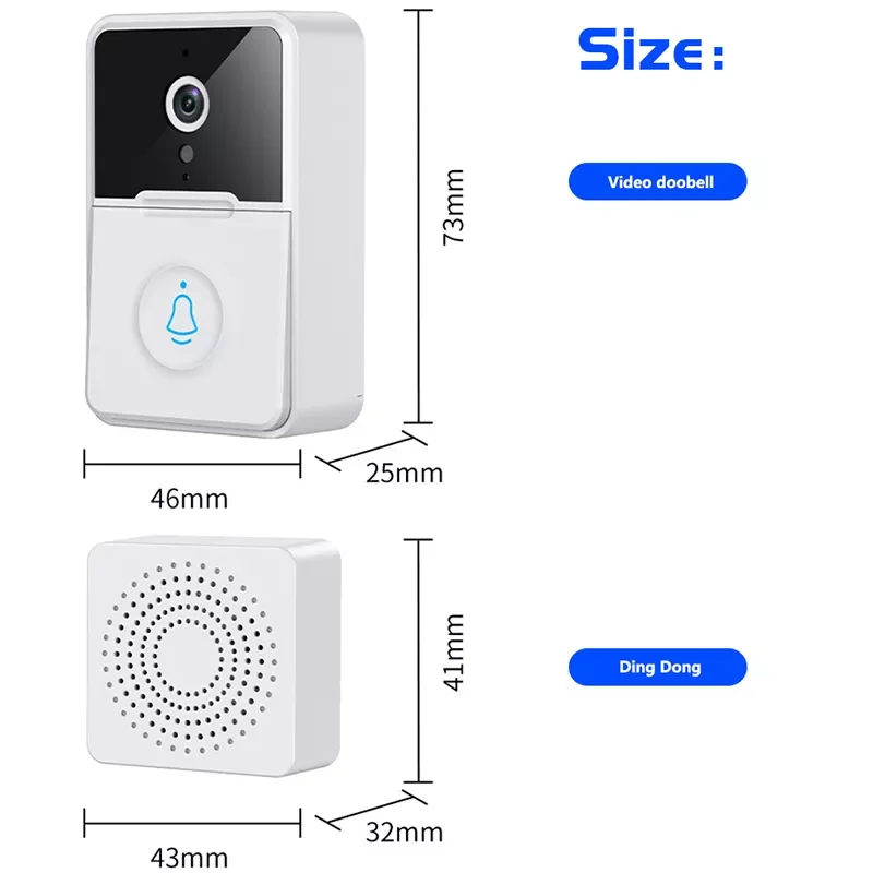 

Wireless Smart Video doorbell HD 1080P Camera Night Visual Intercom doorbell IR Alarm Security Camera Cloud Storage smart home