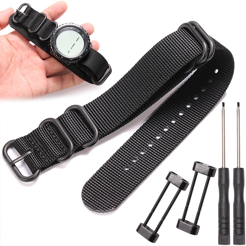 24mm Nylon Strap Suitable for Suunto Core Outdoor Sports Waterproof Female Bracelet Men Smartwatch Band Watch Accessories