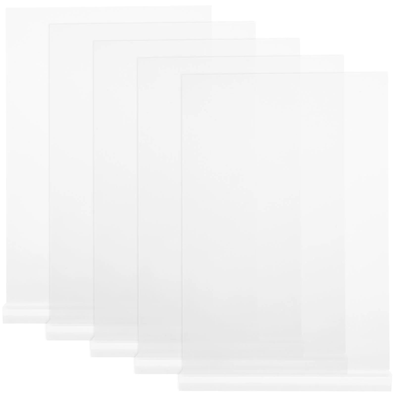 

5 Pcs Clear Sign Holder Double Sided Desktop Acrylic Office A4 Plastic Display Stand