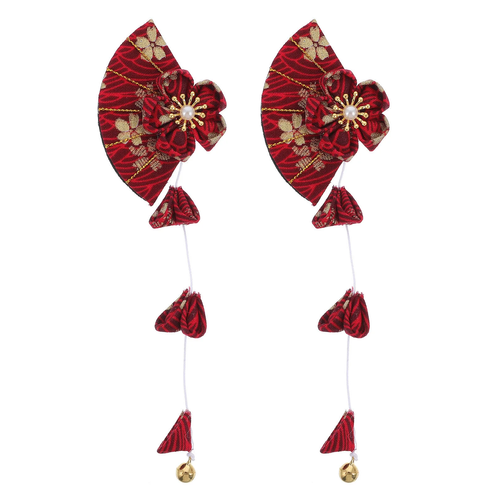 

Fan Japanese Hair Clip Sakura Fans Shape Hairpin Japanese-style Barrette Women Accessories Girls