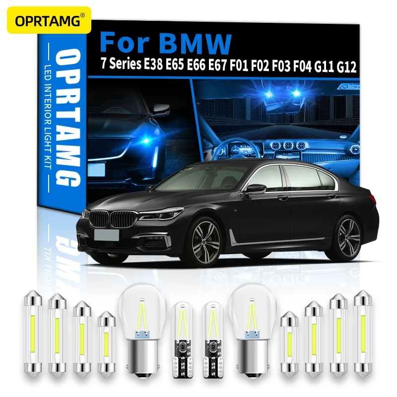 OPRTAMG For BMW 7Series E38 E65 E66 E67 F01 F02 F03 F04 G11 G12 720i 730i 740i 750i 760i  W5W T10 C5W Interior Light Signal Lamp