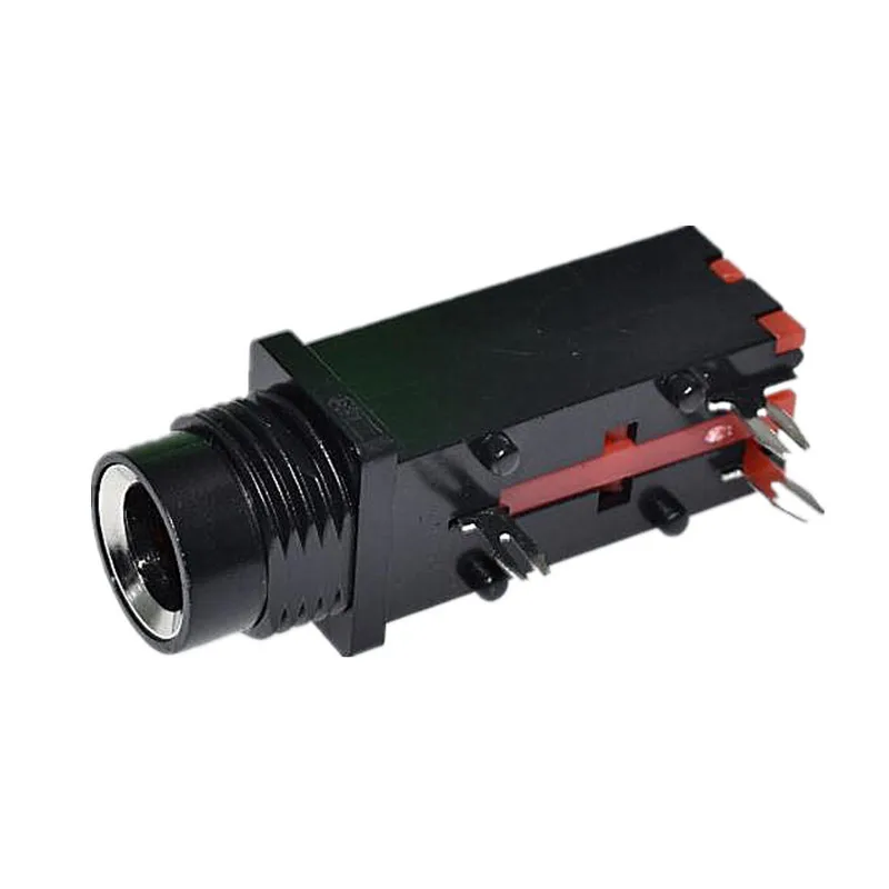 

5 шт. 6,35 мм/6,5 мм позолоченное 3P гнездо для микрофона 6,35/6,5 аудио прямой разъем