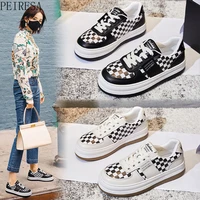 2022 spring new womens sports casual thick soled white shoes flat bottomed shallow mouth all match single shoes women