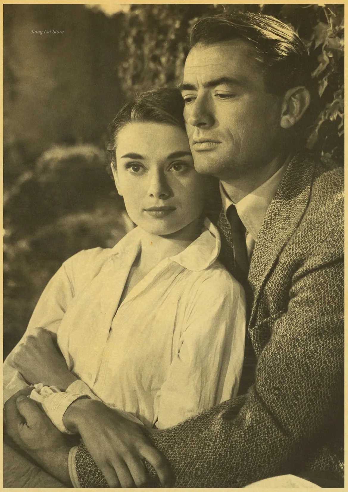 

Ретро Классический Романтический Фильм О Любви Римские Каникулы Одри Хепберн Постер Печать На Холсте Без Рамы Настенное Искус...