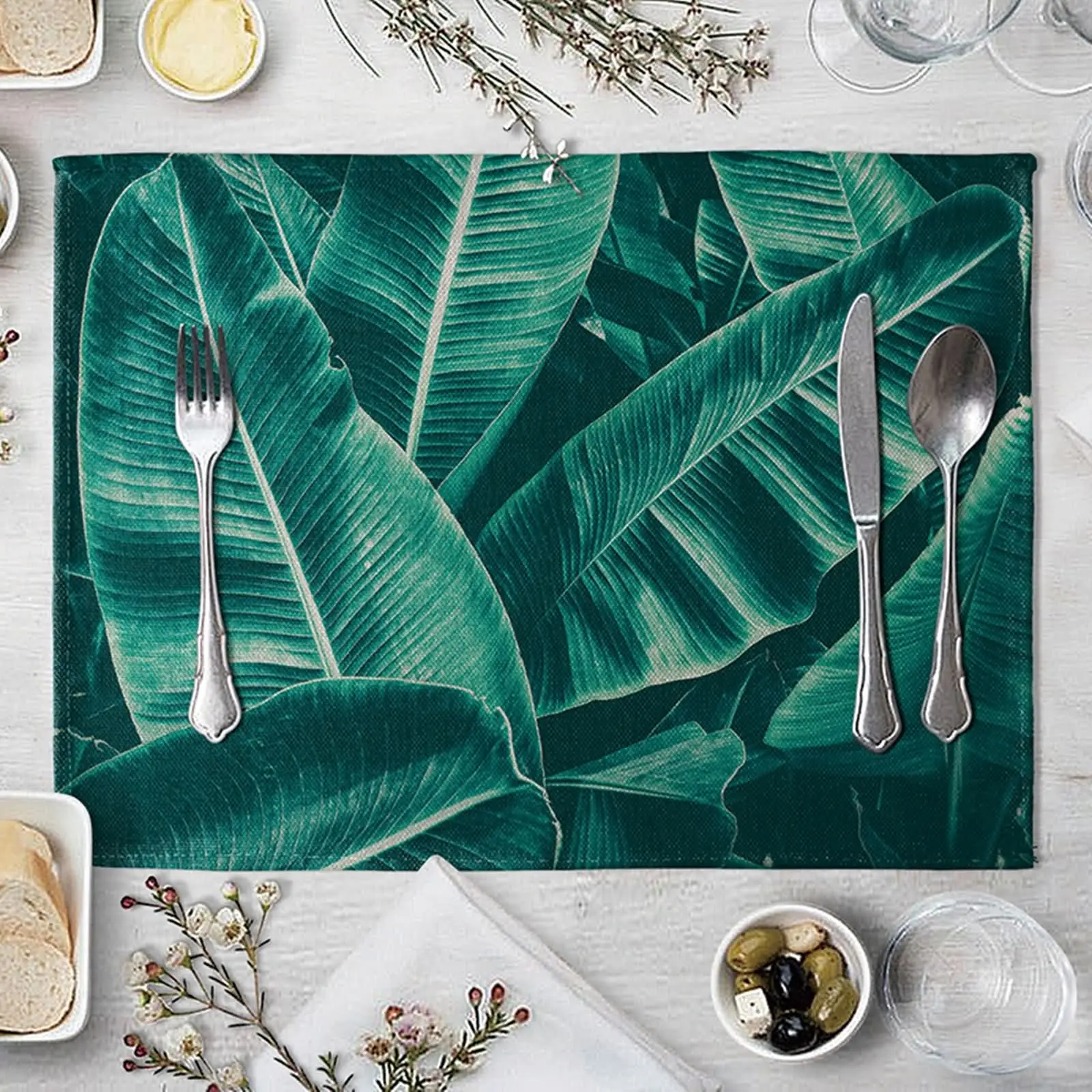 

Центральные части для обеденного стола, длинный кофейный столик, зеленый декор, кухонная подстилка, набор ковриков для стола, коврики для по...