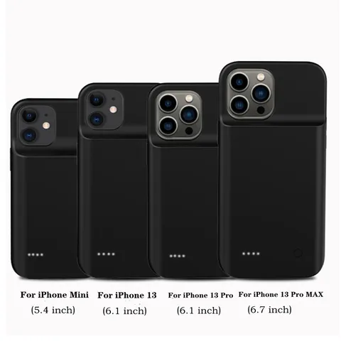 Чехол-зарядное устройство для iPhone 13 Pro Max, чехол для аккумулятора, силиконовый зарядный аккумулятор для iPhone 13, мини-чехол с аккумулятором