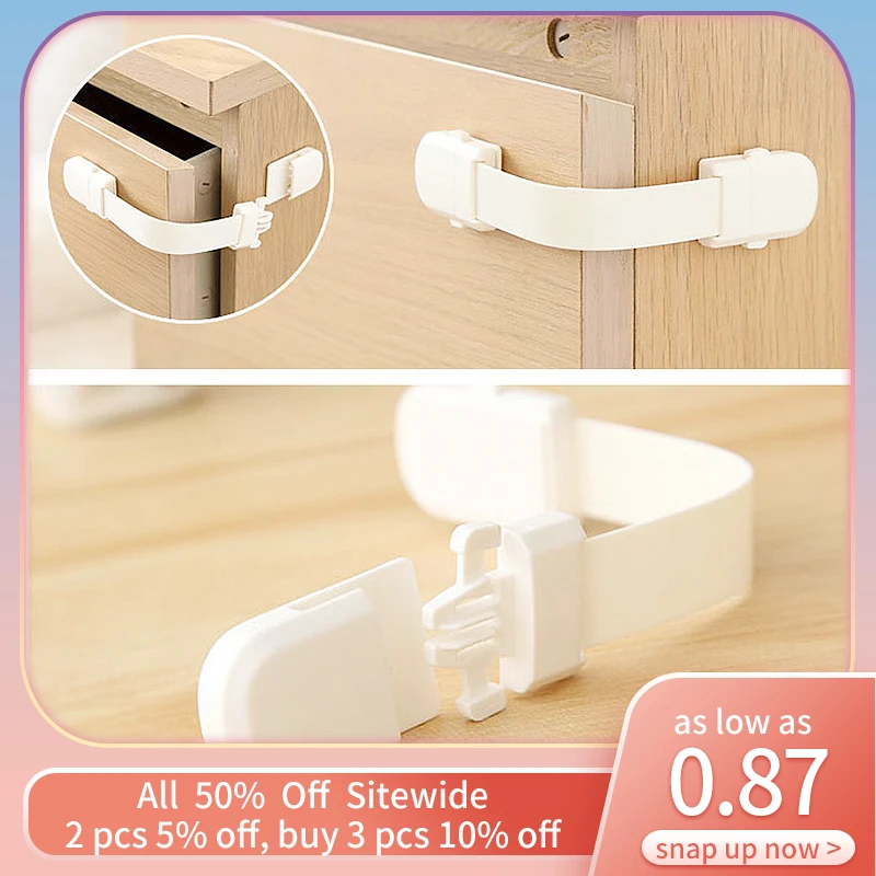 

Baby Safety Cabinet Locks Hosehold Plastic Strong Self Adhesive Child Protection Lock Refrigerators Cupboard Drawer Door Latches