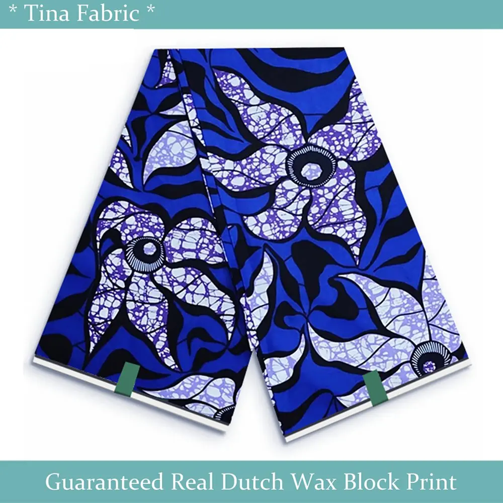 

High Quality Hollandais Super African Wax Prints Cotton Fabric 6 Yards 100%Cotton Ankara Dutch Batik Fabric For Dress Sewing