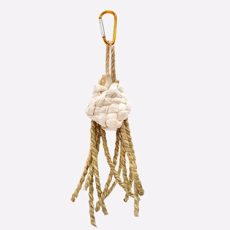 

Parrot Grass Rope Weaving Fun Nibbling Toy Suspension Components Suspension Rope Bird Cage Accessories