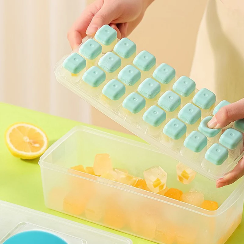 

1PC New Ice-Making Bags Ice Maker Cube Tray Mold Flip Cover Water-filled Ice Tray Summer DIY Drinking Tool Storage Box