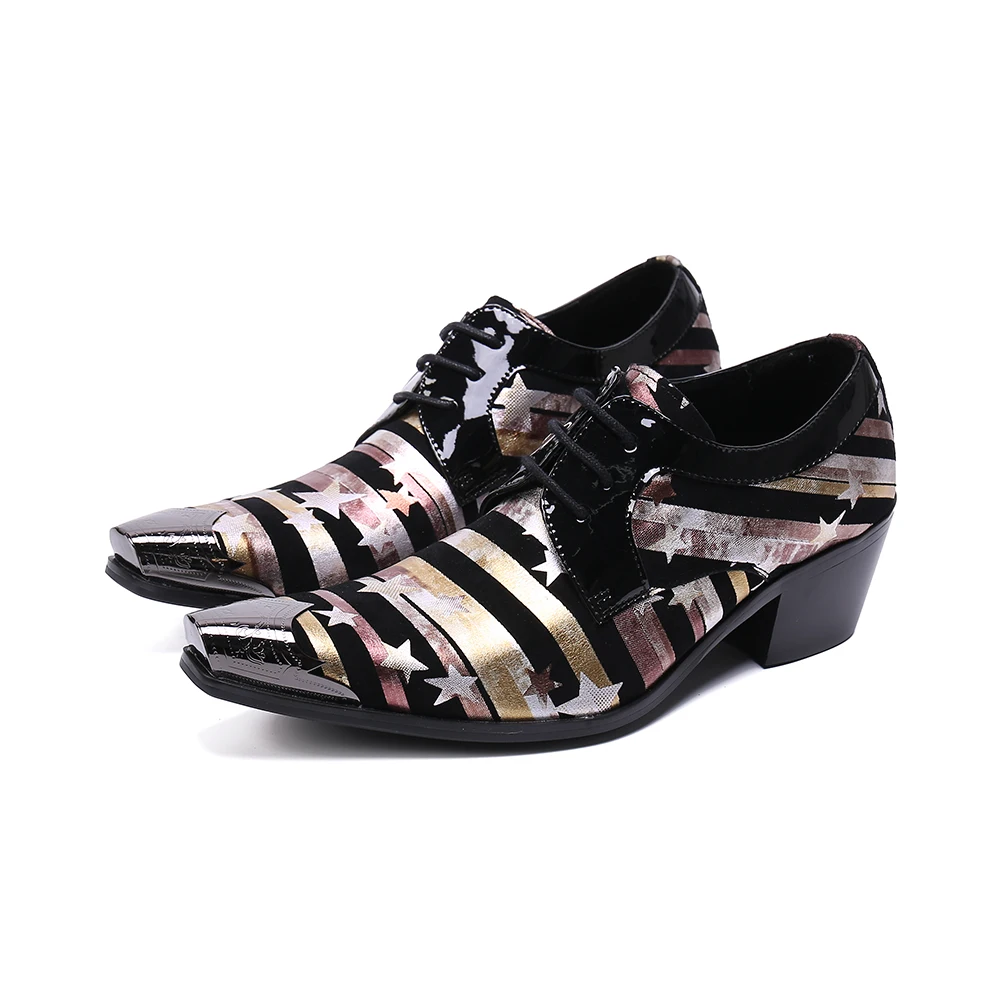 

2023 Original Lace Up Patchwork Party Shoes Leisure Pointed Toe Large Size Oxfords Shoes Fashion Leather Male Derby Shoes