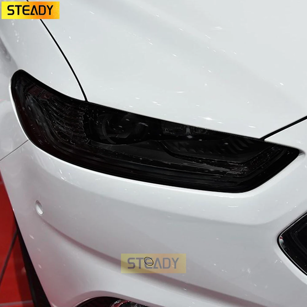 

2 Pcs Car Headlight Protective Film Headlamp Transparent Black TPU Sticker For Ford Mondeo MK5 2015-Present Accessories