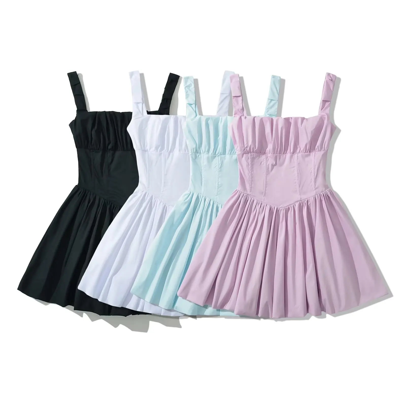 Облегающее Платье На Тонких Бретельках Европейско-американский Стиль Пышная