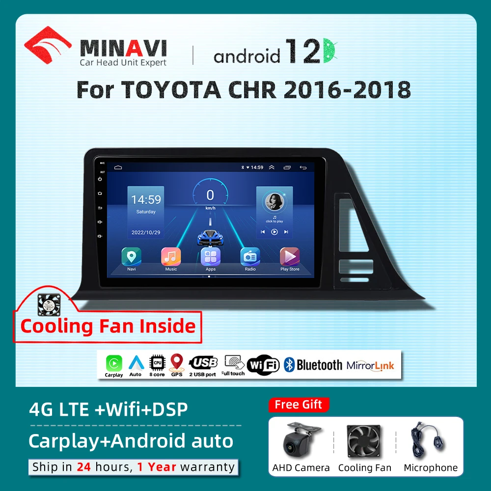 

9 "Android плеер для Toyota C-HR CHR Europe 2016 2017 2018 15 см Carplay автомобильное радио стерео Мультимедиа DVD НАВИГАЦИЯ