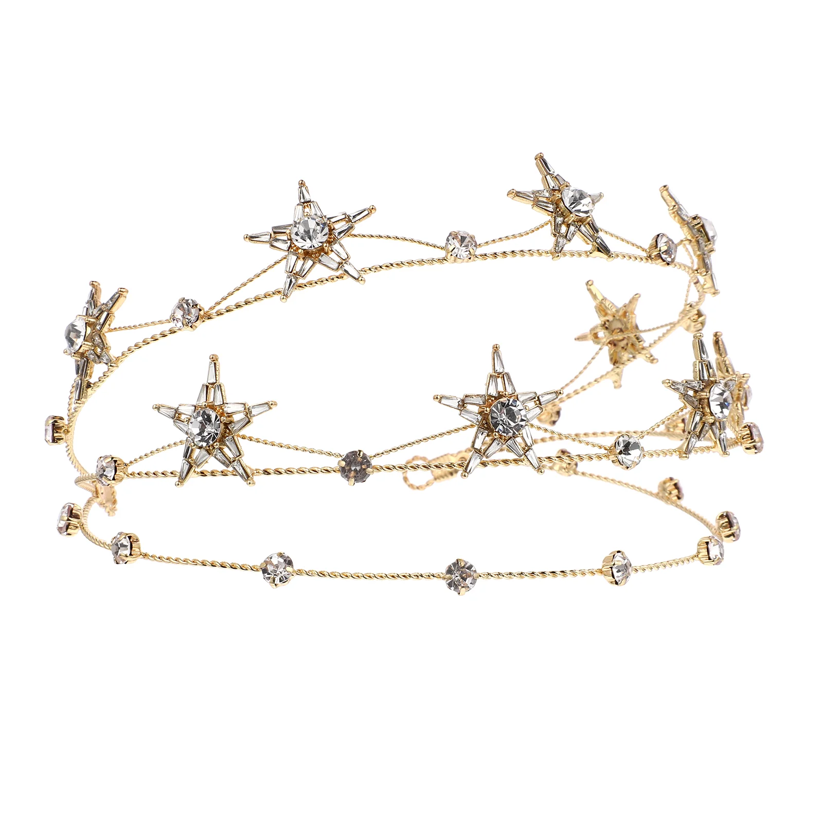 

Bride Accessories Hairpin Wedding Decor Stars Goddess Crown Women Headgear Hoop Alloy Rhinestone Miss