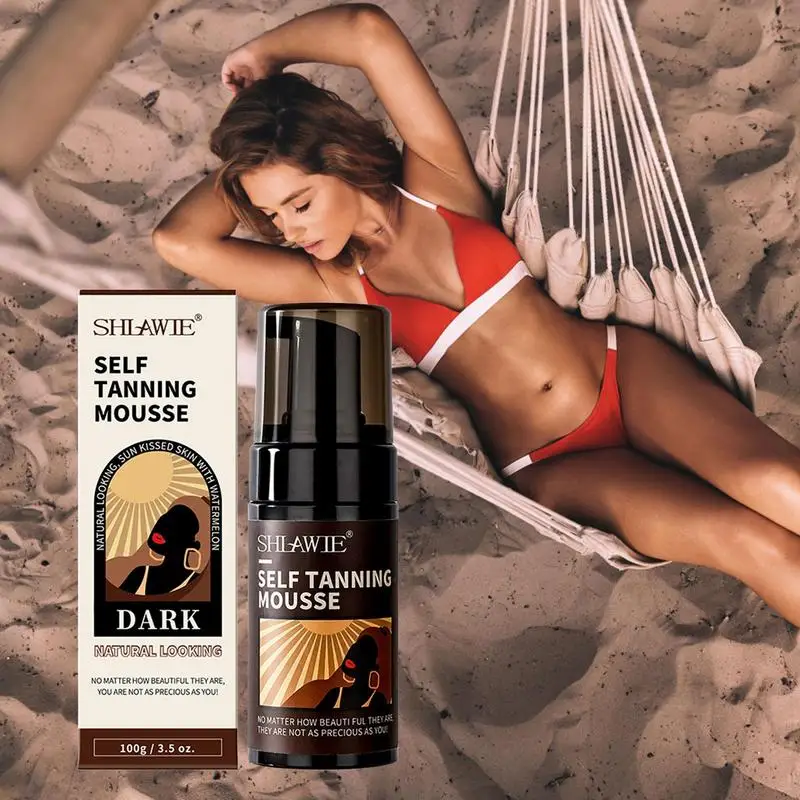 

Self-tanning Mousse Bronze Wheat Color Moisturizing Skin Sunbathing Self-tanning Milk Self-tanning Mousse Body Makeup Supplies