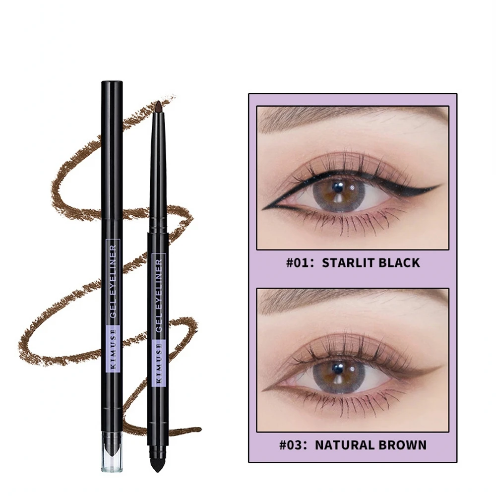 

Double-ended Eyeliner Gel Pen Sweat-proof and Not Smudge-proof Eyeliner Long-lasting Makeup Lying Silkworm Pen Beginner Eyeliner