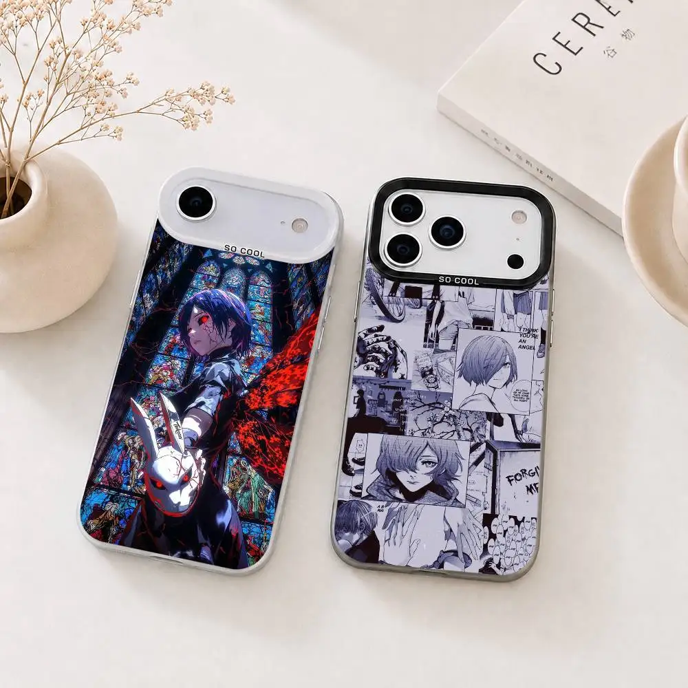 Фото Чехол для телефона Tokyo Ghoul Kirishima Touka (аниме) для iPhone 17, 16, 15, 14, 13, 12, 11 Plus, Pro Max, XS, цветной, серебристо-черный №1