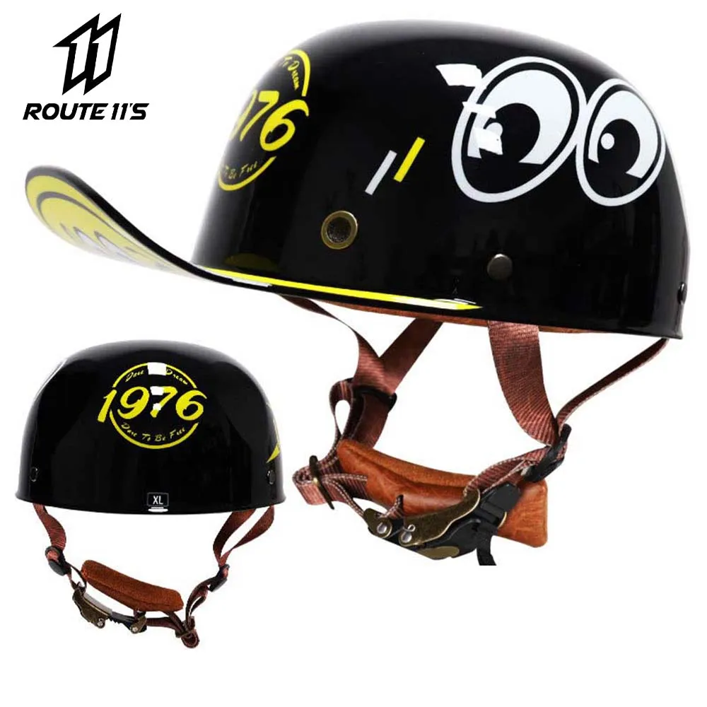 Latest Motorcycle Helmet Cute Cool Cascos Para Moto Peaked Baseball Cap Personality Pattern Motorcycle Accessories for Men Women enlarge