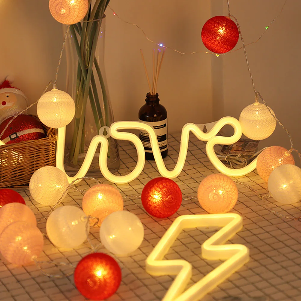 

LED Neon Lights Love Heart Shape Night Light Lamp Battery USB Double Powered Nightlight for Indoor Christmas Wedding Birthday
