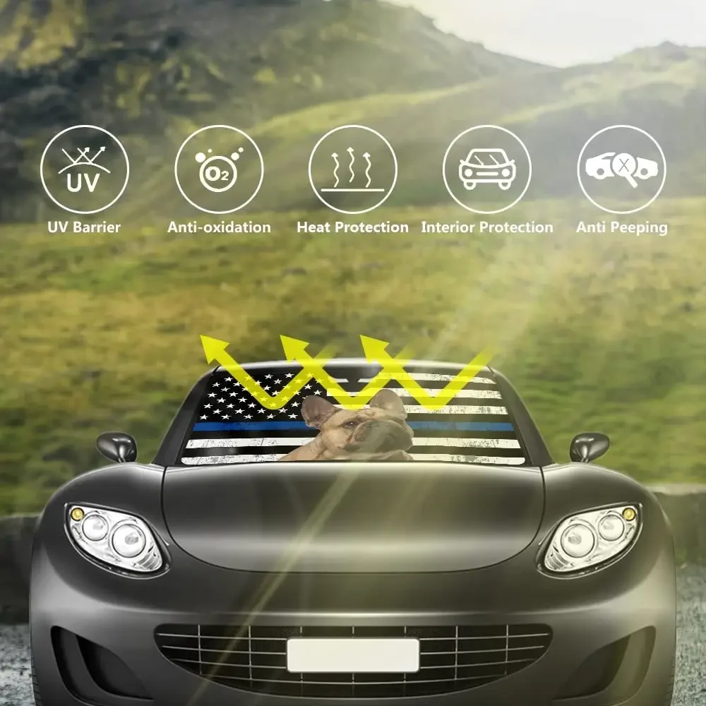 Солнцезащитный козырек для автомобиля от солнца на лобовое стекло защиты