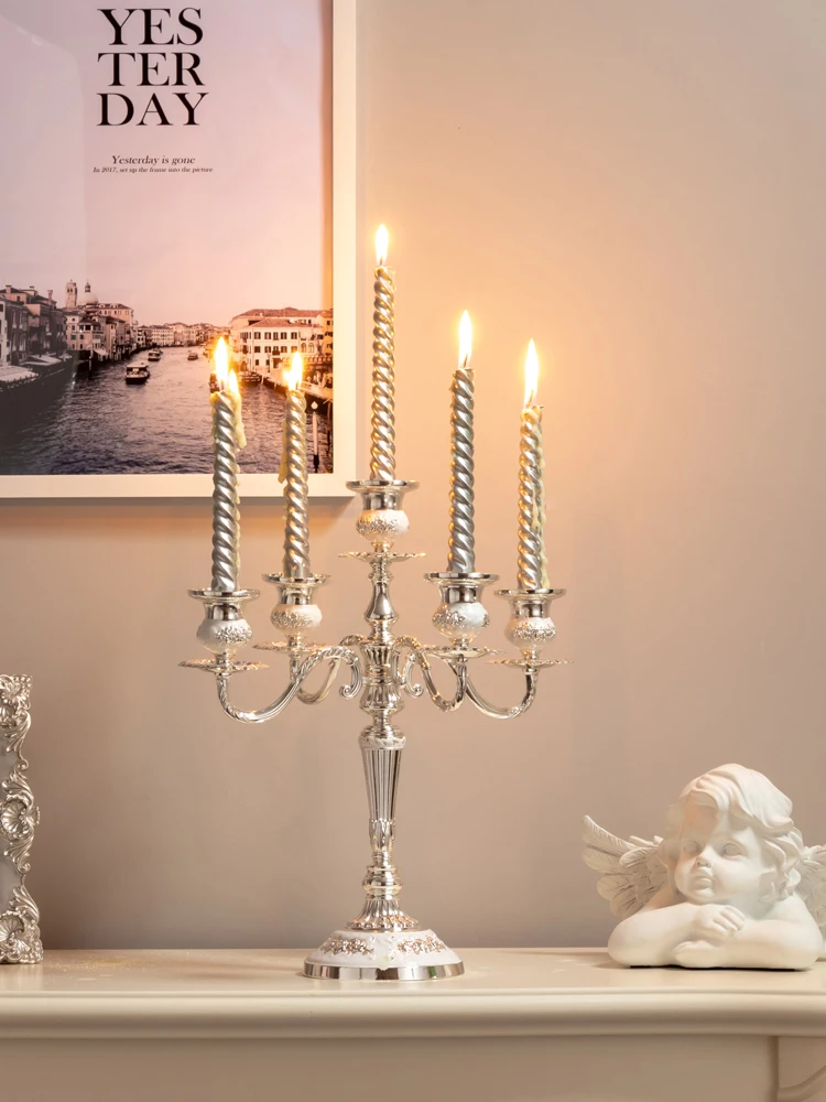 

Light Luxury Candlestick Romantic Candlelight Dinner Shooting Creative Home Props Wedding Celebration Candlestick Decoration