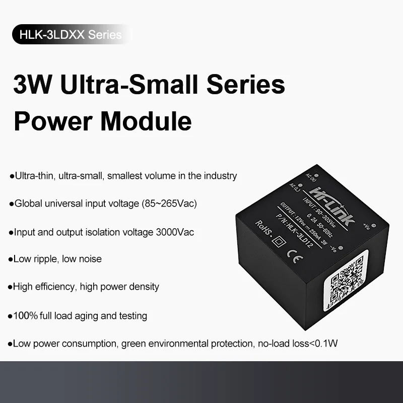 

Hi-Link HLK-3LD05/3LD09/3LD12 3LD15/3LD24 Мини-модуль питания 220В